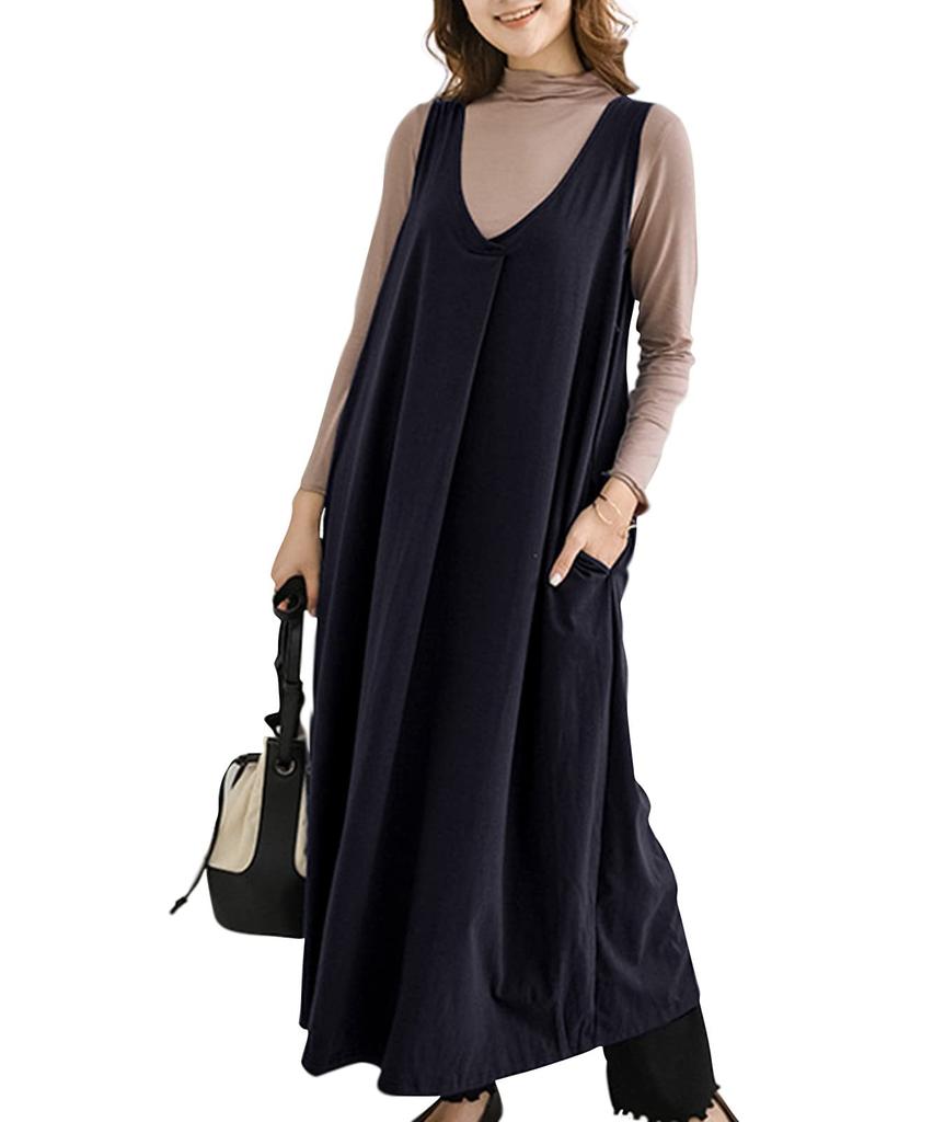 5 Loose Long Maxi Solid Everyday Plus Long Loungewear BKXL [J-Store] Colors, Fit, Dress, Maternity, Comfortable, Figure-Flattering, Loungewear,