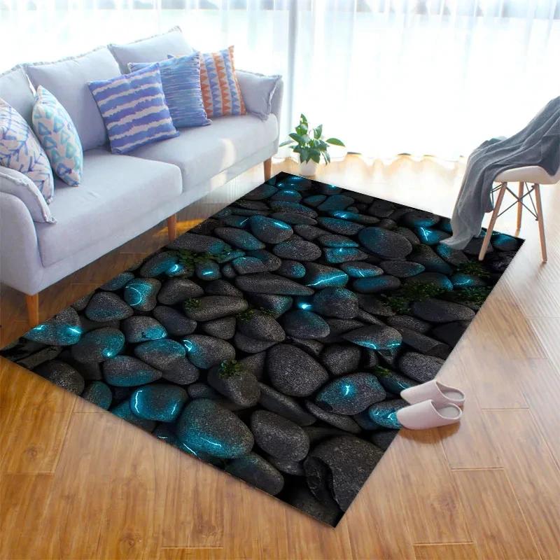 3D Cobblestone Pattern Carpet Bedroom Rug Alfombra Kids Area Rugs for Home Living Room Bedroom Decoration