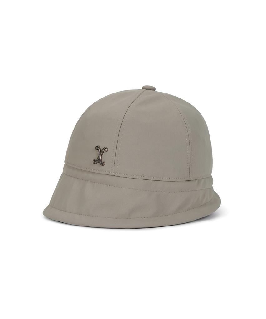 Bajal Va Curved Studded Nylon Bonnet Hat Warmtaupe