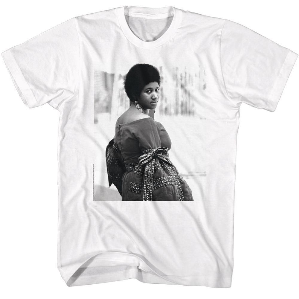 

Aretha Franklin BW White T-Shirt S