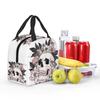 Vintage Gothic Skull Roses Insulated Lunch Bag for Women Children Portable Food Boxes Thermal Lunch Box Tote