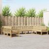 Outdoor Sectional Sofa Set with Cushions 9 Pcs White and Beige