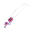 Les Trésors De Lily [J9197] - Pink Purple 'Coloring' Necklace