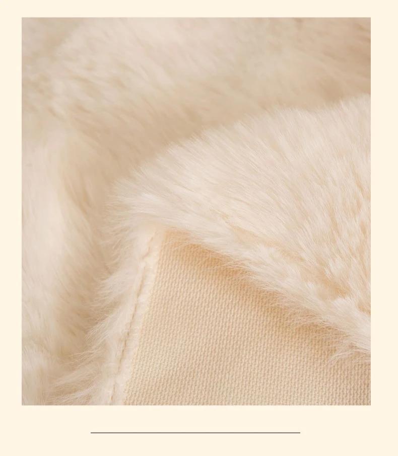 Green Soft Non-Slip Plush Sofa Full Cover Plush Thick Warm Universal Cushion Solid Color 2 3 Seat Couch Blanket Mat Home Decor