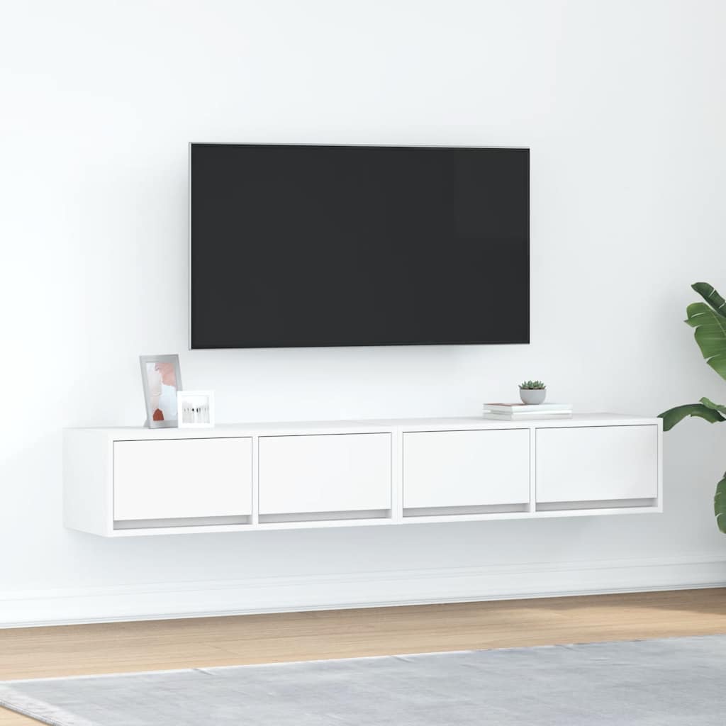 TV Cabinets 2 pcs White 80 x 31 x 25.5 cm Engineered Wood