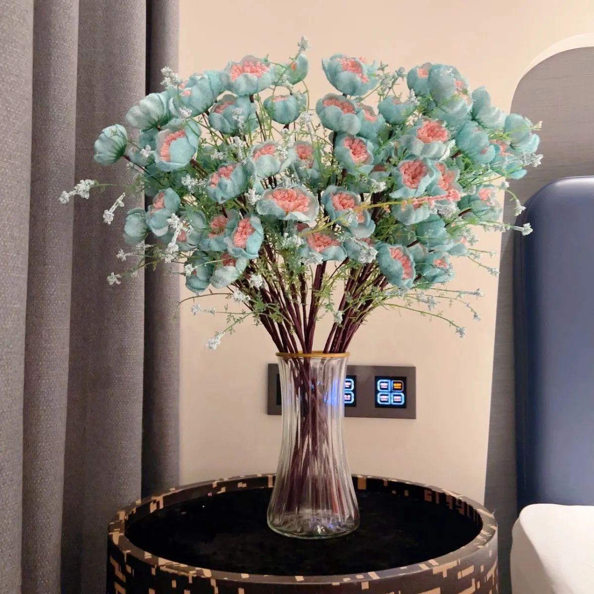

Light Luxury Silk Azalea Arrangement – Artificial Flowers for Living Room & Dining Decor