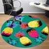 1pc Pineapple Pattern Office Round Rug, Non-slip, Soft and Durable Office Rug for Interior Decoration, Perfect for Office, Beautiful Decoration yy2603