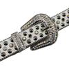 Rhinestone Belt Belt Men'S Rivets Inlaid Alloy Pin Buckle Personality Hip Hop Punk Dark Wind Direct Sales