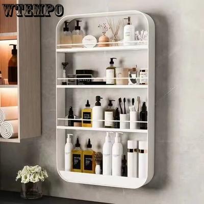Perforation-free Washstand Storage Rack Bathroom Storage Rack Wall-mounted Multi-layer Wall Cosmetic Dresser