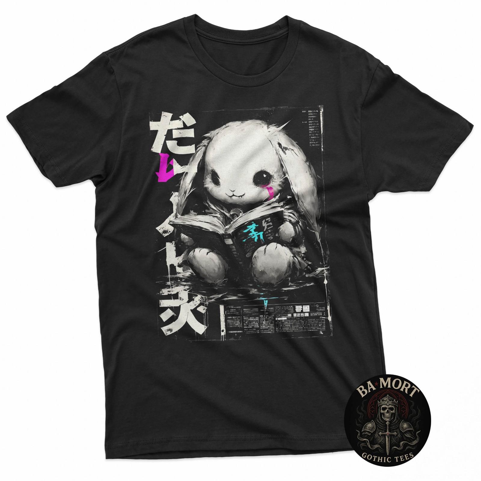 

Dark Manga Bunny Reading Book Fantasy T-Shirt 5XL різнокольоровий