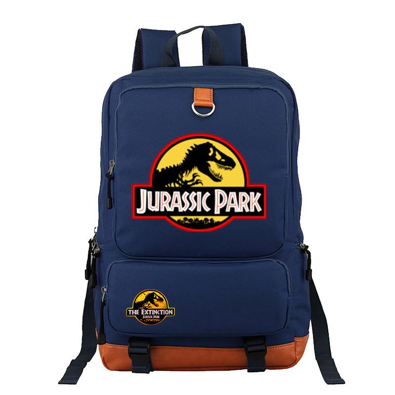 Jurassic Park Dinosaur Print Teen Student Schoolbag Large Capacity Travel Bag Casual Versatile