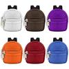 Double Zipper Mini Backpack Coin Purse Keychain with Pendant