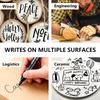 3mm Waterproof Oil-Based Large Tip Marker - Fade-Resistant, Non-Erasable, Convenient Large Capacity Pen