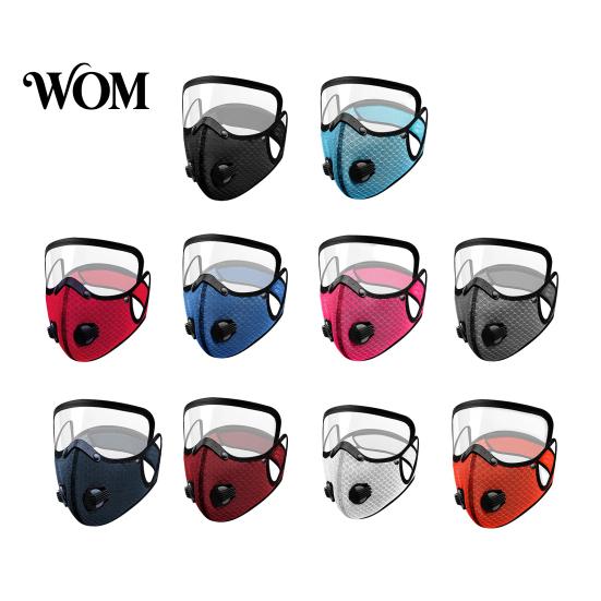 Fog-proof Safety Mask Cycling Face with Eye Shield, Breathing Valve, Lightweight Breathable Protection Windproof Dust-proof Adjustable Goggle