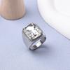 Men's/Women Multi-Gemstone Style High Quality Luxury Stainless Steel Ring Classic Trend Jewelry