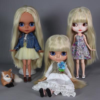 ICY DBS Blyth Nude Dolls 19 articolazioni corpo 30 cm bambola BJD dorata mista capelli giallo chiaro bambola giocattolo fai da te carino per ragazze