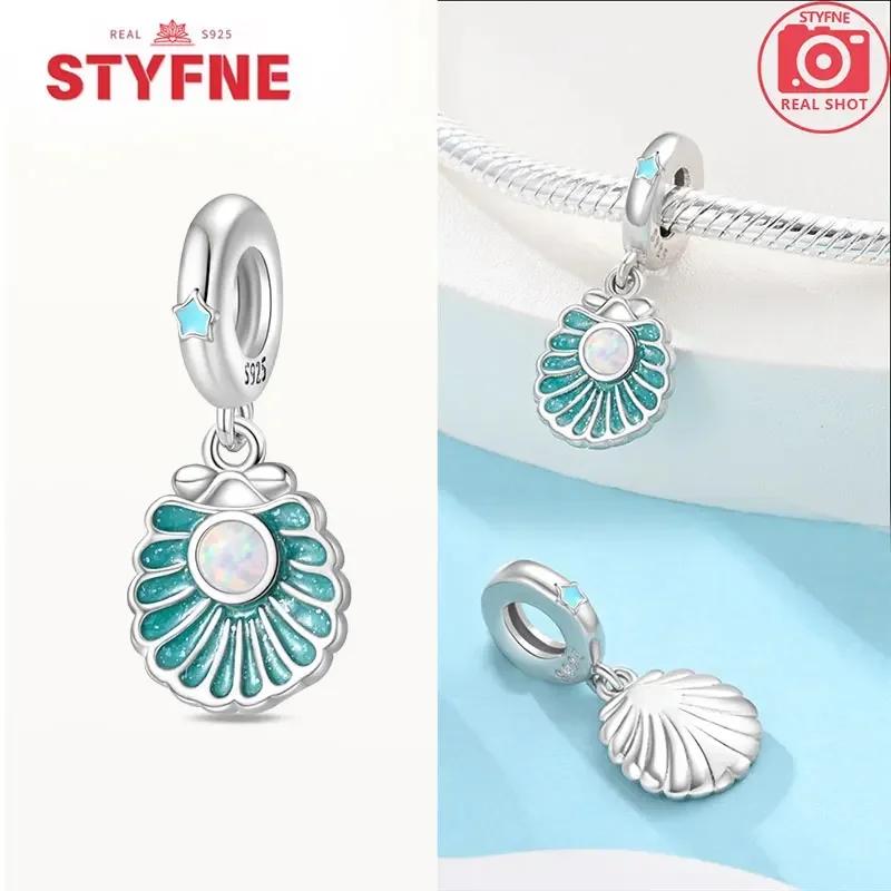 Women Bracelet Diy Fine Jewelry Gifts Original Charms Beads Copper Ocean Series Blue Turtle Starfish Shell Pendants