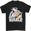 Mookulele Lustige Kuh spielt Ukulele Gitarre T-Shirt 100% BAUMWOLLE