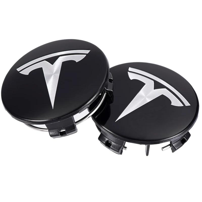 Bilklistremerke 2025 Ny Tesla 4 stk/sett 56 mm Tesla Model 3 Model Y Originale Deksel Navkapsler Senterkopper for Tesla Model Y X S