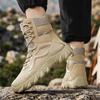 Men's Suede Outdoor Hiking Boots Non-Slip Hard Grip Sole Tactical Work Boots Mountain Trekking Camping Special Force Desert Boot