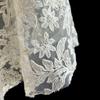 Light and delicate flower embroidery lace jacquard fabric suitable for wedding dresses formal gown and designer clothing fabrics