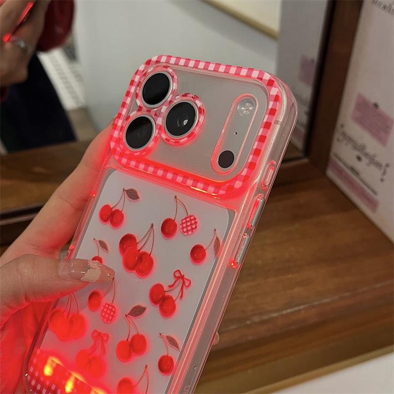 Cherry Grid Drop-Proof Phone Case for iPhone 14/13/12/11 Pro/Pro Max