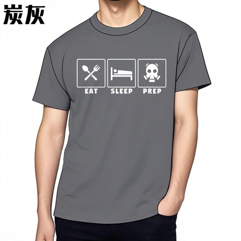 Men Cotton Tshirt Casual Summer Unisex T Shirt Eat Sleep Prep Short Sleeve New Arrived Oneck Tee Shirt Brand T Shirt for Man
