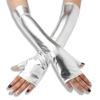 Nachtclubhandschuhe für Frauen und Mädchen Halbfinger Metallic-Handschuhe Partyzubehör