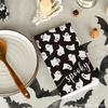 Artoid Mode Black Ghost Spooky Halloween Kitchen Towels Dish Towels, 18x26 Inch Boo Decoration Hand Towels Set of 2