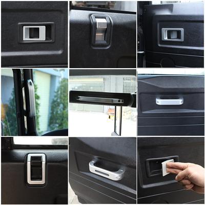 Aluminum Alloy Car Door  Inner Door Bowl Door Handle Decoration Replacement Accessories For Land Rover Defender 90 110 2004-2018