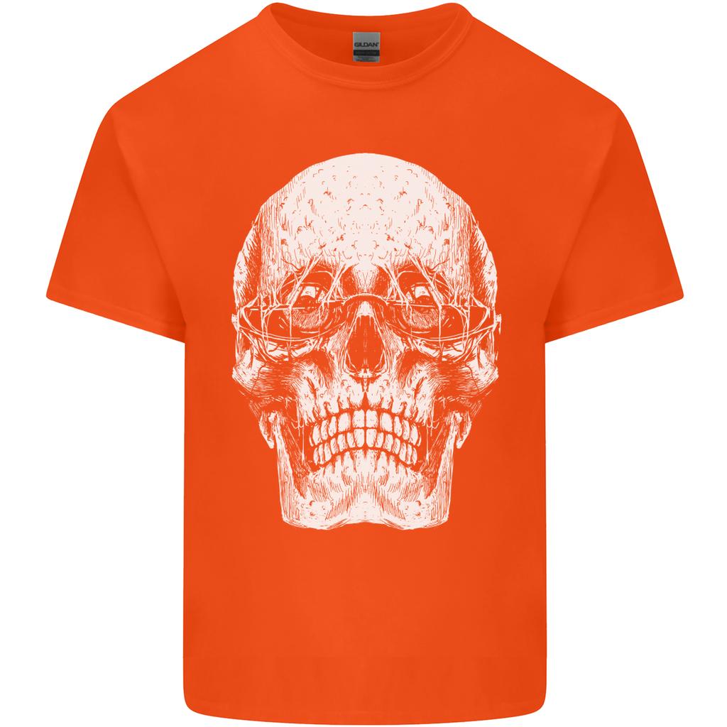 Old Unisex Skull With Glasses Gothic Biker Unisexs Light Cotton TShirt