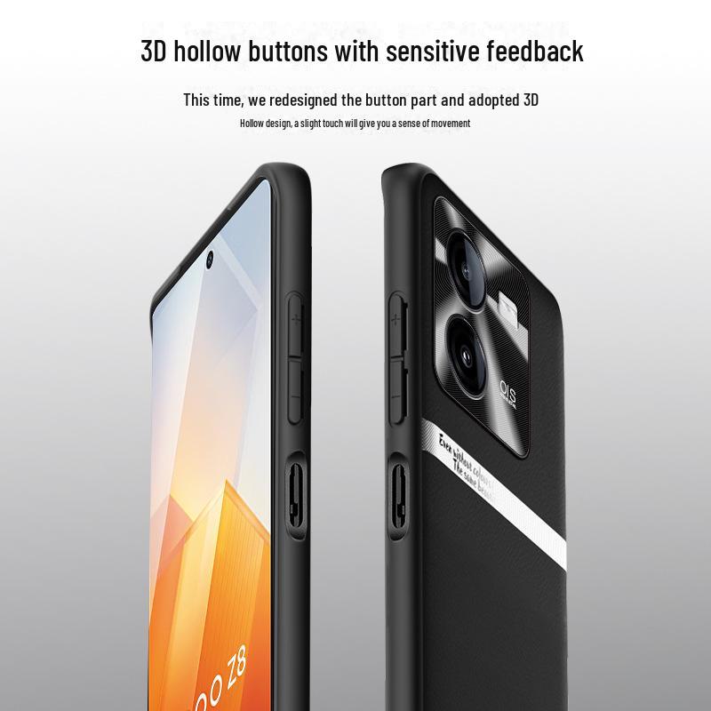 iQOOZ8 Liquid Leather Anti-Fall Protective Cover for Z8x - One-Piece Design