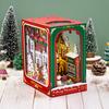 Holz Weihnachts-Buchstütze DIY 3D Puzzle Haus Bausatz | Stressabbau Bastelspielzeug für Erwachsene | Festliche Wohnkultur Geschenksets