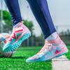 35-45 High-top Football Boots Rubber Short Nail Youth Sneakers Football Training Shoes Art Makeup Lawn Children Football Boots