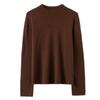 Lekasha Women's 100% Pure Cashmere Sweater - Autumn/Winter, Rolled Hem, Half-High Neck, Sequined, Thin Layer