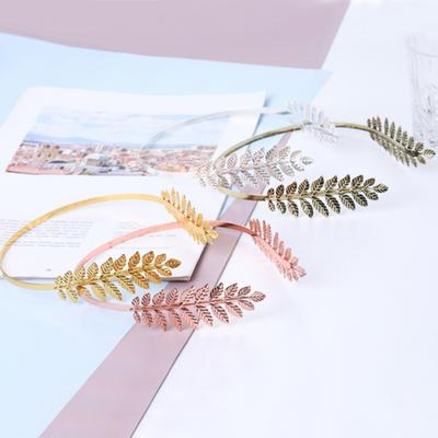 Bohemian Style Headband Greek Beauty Golden Leaf Hair Hoop Headdress Cosplay Festivals Metal Hair