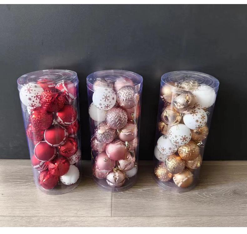Hand-Painted Christmas Ball Set: Festive Irregular Baubles for Tree Decoration