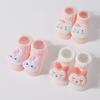 Neue Kawaii Baumwoll-Weichsocken für Neugeborene Baby Cartoon Tier 3D Puppen Socken für Mädchen Jungen Kleinkind Rosa Kurze Socken 0-6 Monate