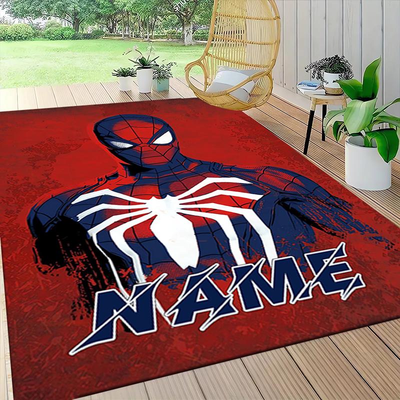 Custom Name "Spiderman Urban Adventure" Carpet Rug Customizable Soft Washable Anti-Slip Home Living Room Sofa Mats Personalized Rug. 09096