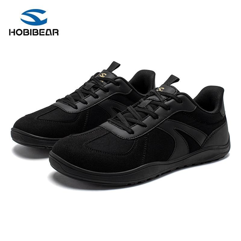 HOBIBEAR Wide Barefoot Shoes Hands Free Lace Up Classic Retro Fashion Sneakers for men&Women