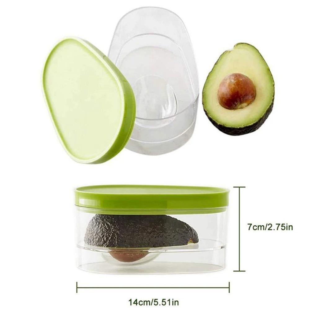 2 Piece Easy To Clean Sealed Avocado Preservation Box Space Saving Removable Avocado Keeper Plastic Avocado Saver Lunch