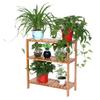 SONGMICS BCB33Y Bamboo Shelving Unit for the Bathroom/Kitchen/Shoe Rack, 60 x 26 x 66 cm Ideal for the bathroom, living room, hallway