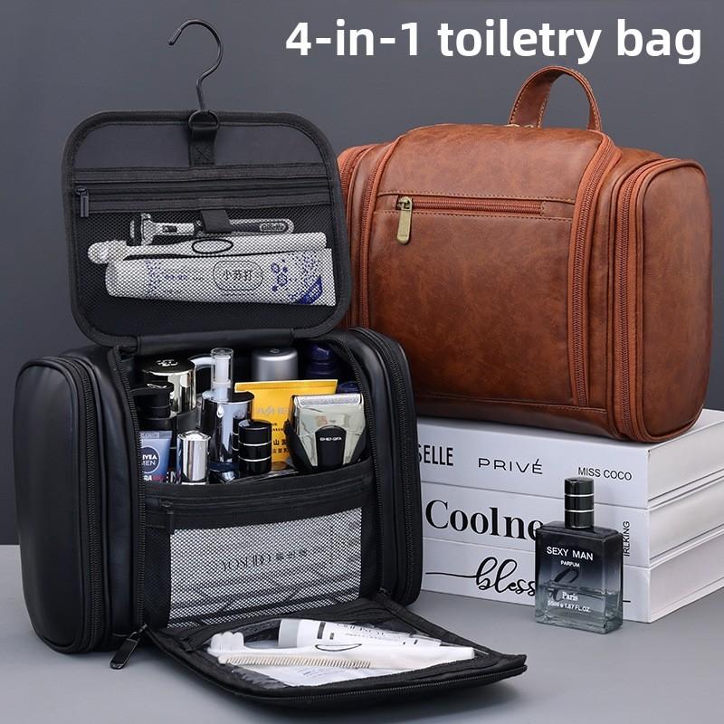 Mens Business Toiletry Bag With Waterproof Pu Material For Travel And Daily Use