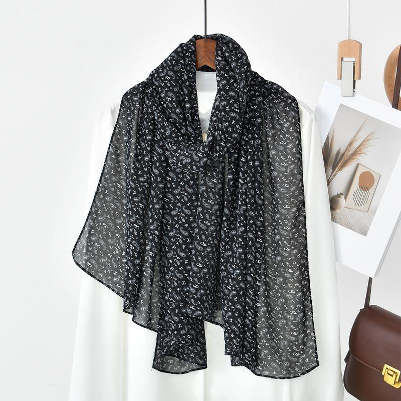 

Hot-selling new solid-color small cashew long towel women s popular neck towel