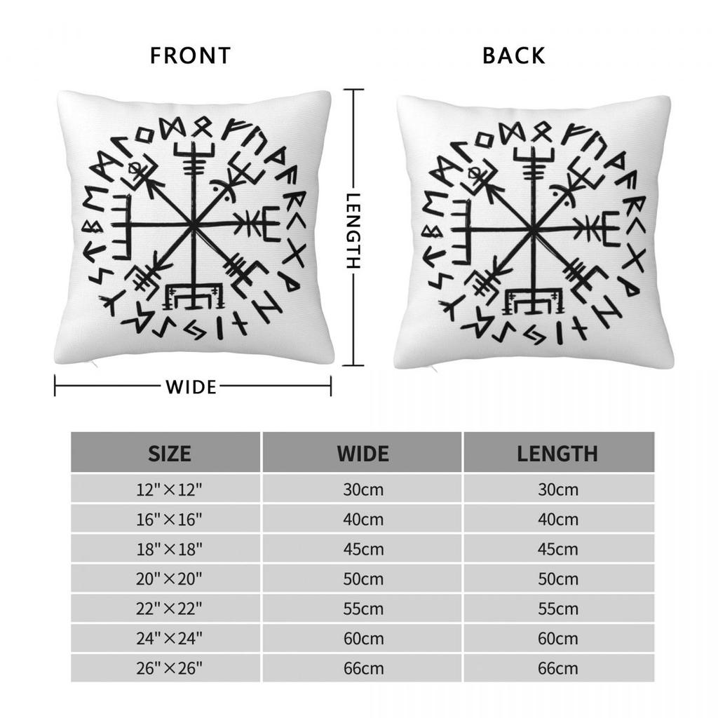 Vegvisir. Viking Compass Square Pillowcase Cushion Cover Pillow Case Throw Pillow Cover For Home Sofa Living Room