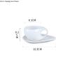 Pure White Ceramic Mug 200ml Coffee Cup and Saucer Set Irregular Water Cups Afternoon Tea Cup Milk Tea Cups Coffee Mugs Tea Mug