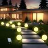 Waterproof Solar Globes Cracked Glass Solar Energy Solar Lights Auto on/Off Warm and Colorful Light LED Garden Lights Patio