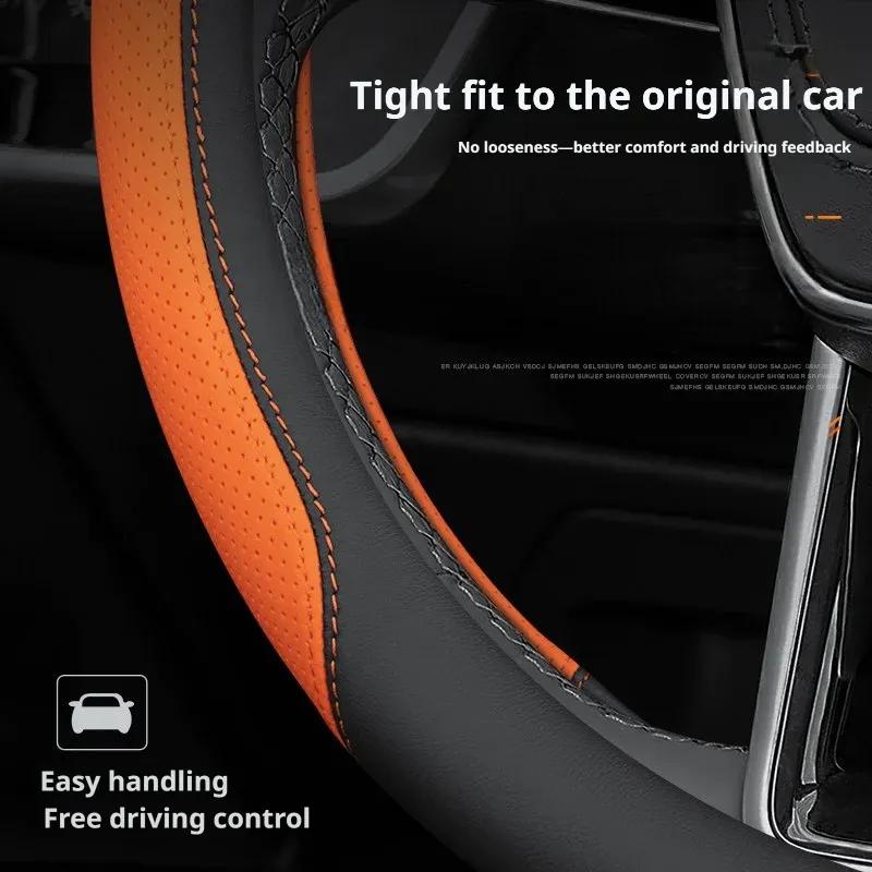 Sport Style Steering Cover For BYD Atto 3 Dolphin Seal Han Tang Seal U Dolphin Mini Shark 37‑38CM Premium Touch Car Accessories
