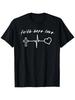 Faith Love Hope Cross Heartbeat Funny Positive Quote T-Shirt