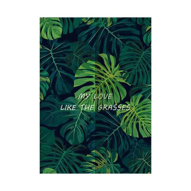 Tropisk Palmdörr Gardin Grön Växt Noren för Kök Sovrum Entré Skiljevägg Nordic Room Polyester Mjuk Dörröppning Gardiner